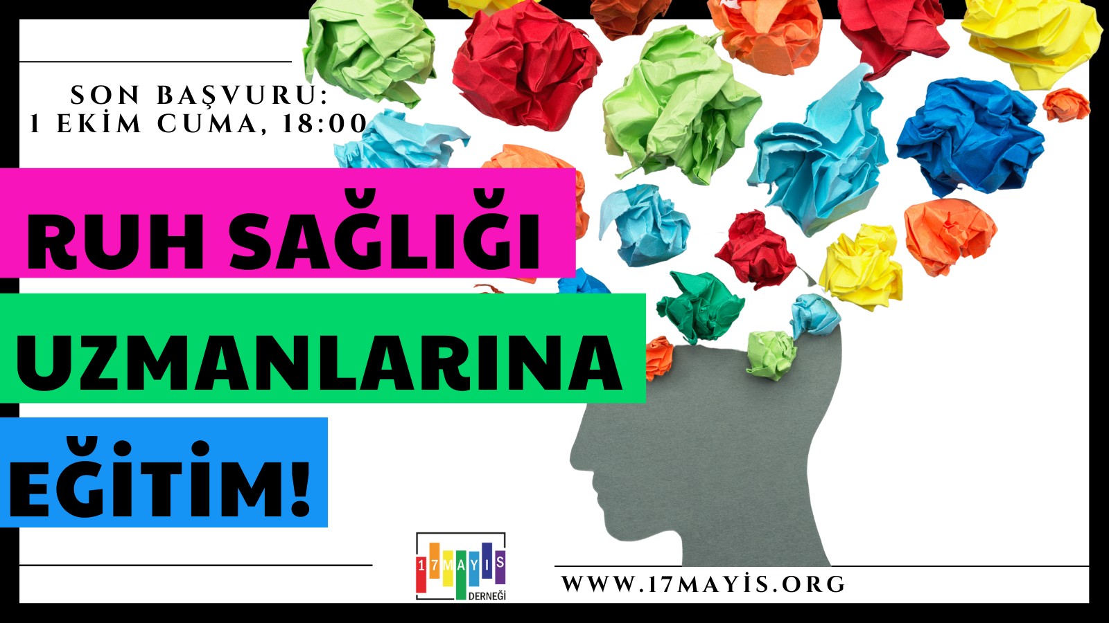 17 Mayıs’tan Ruh Sağlığı Uzmanlarına Dönük Eğitim! - 17 Mayıs