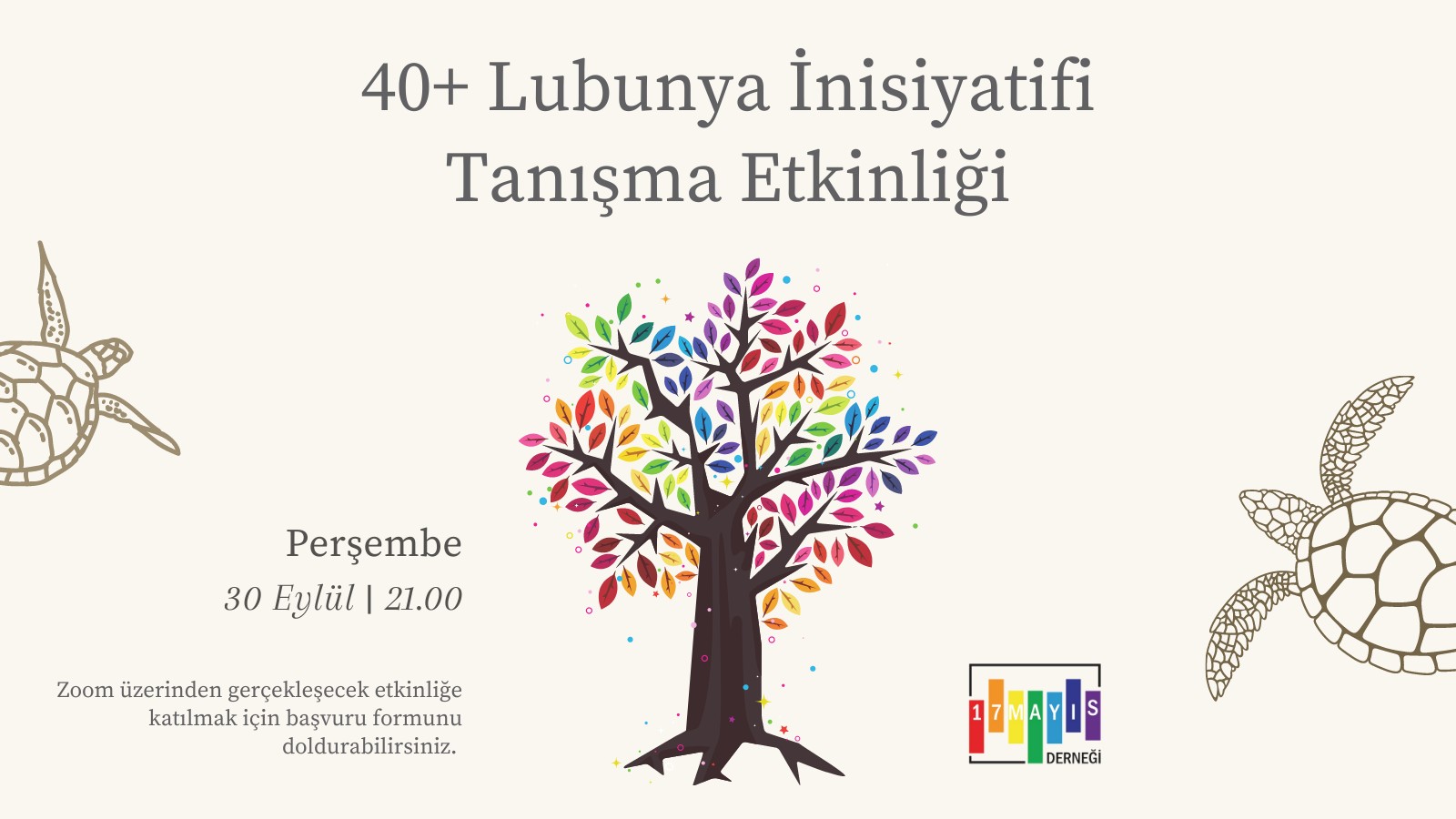 40+ Lubunya İnisiyatifi Tanışma Etkinliğinde Buluşuyor! - 17 Mayıs