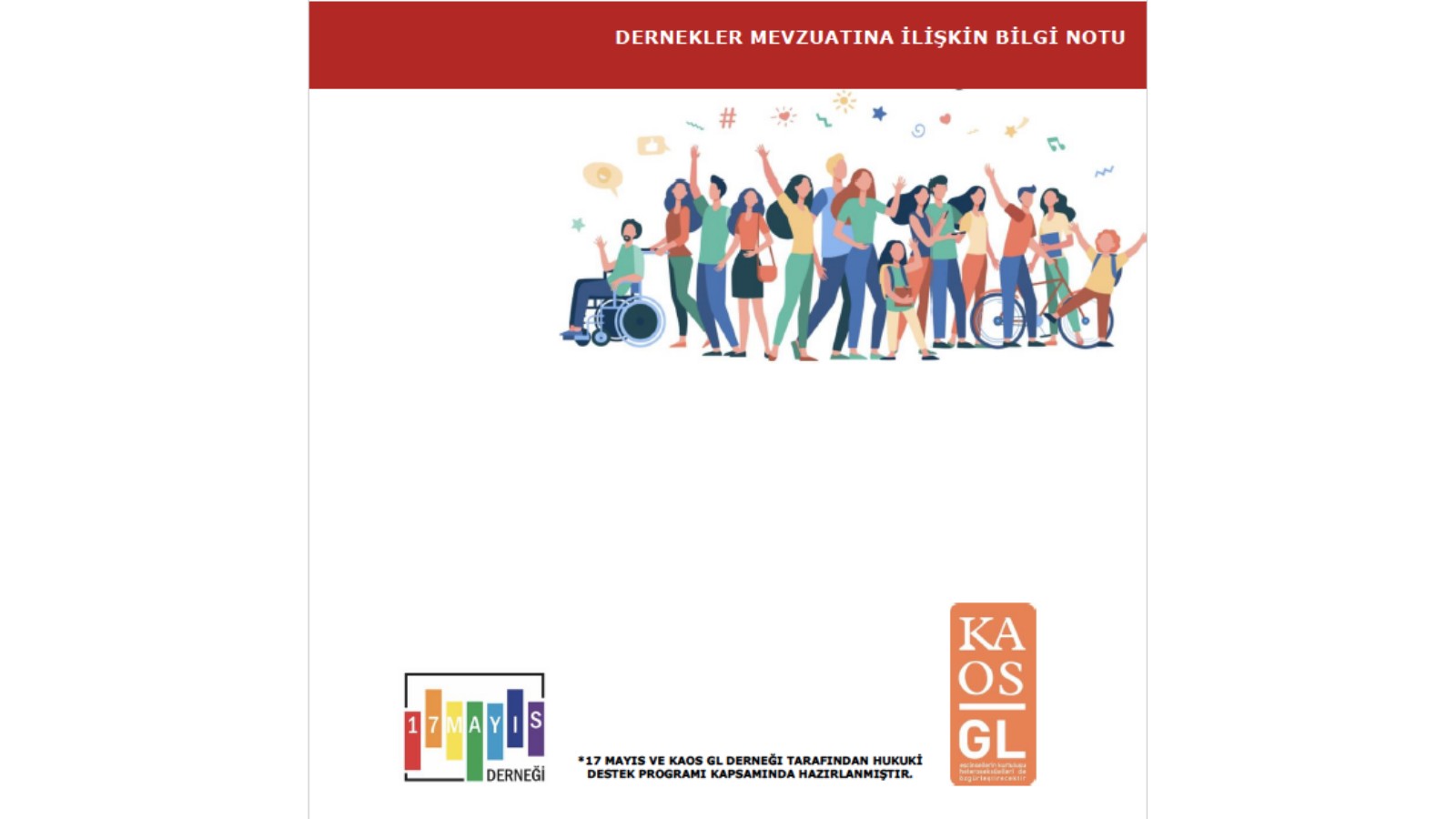 Dernekler Mevzuatına İlişkin Bilgi Notu - 17 Mayıs