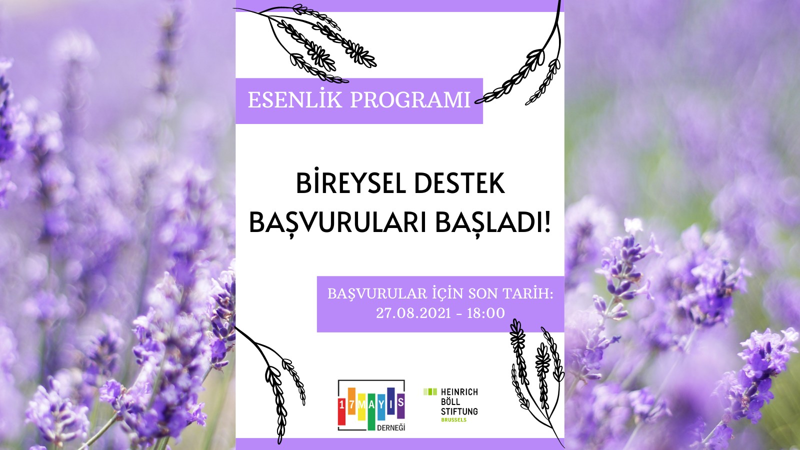 Esenlik Programı Kapsamında Bireysel Destek Başvuruları Başladı! - 17 Mayıs