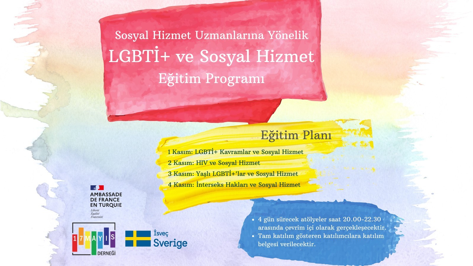 LGBTİ+ ve Sosyal Hizmet Eğitimi'ne Kayıtlar Başladı! - 17 Mayıs