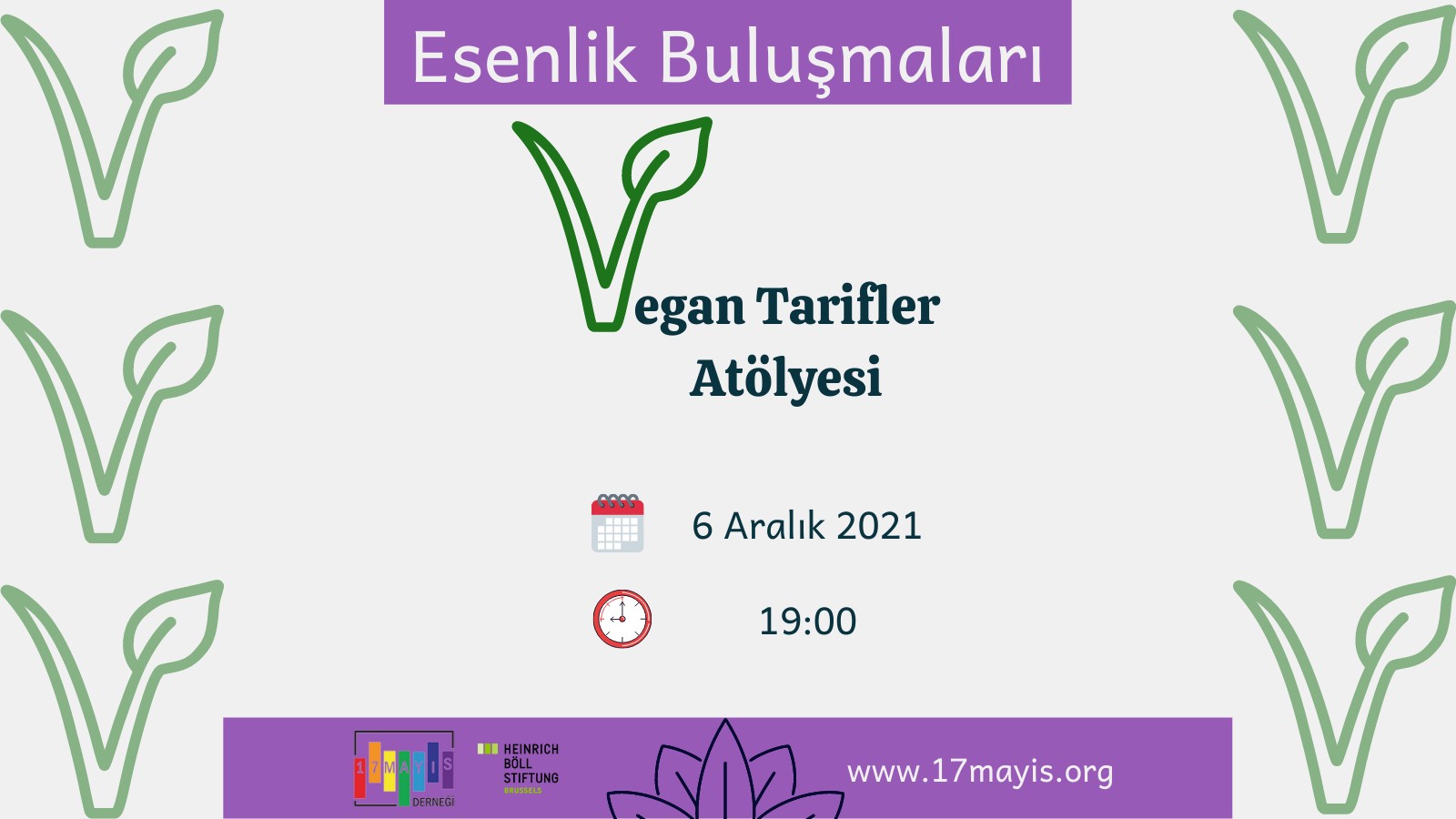 Vegan Tarifler Atölyesi! - 17 Mayıs